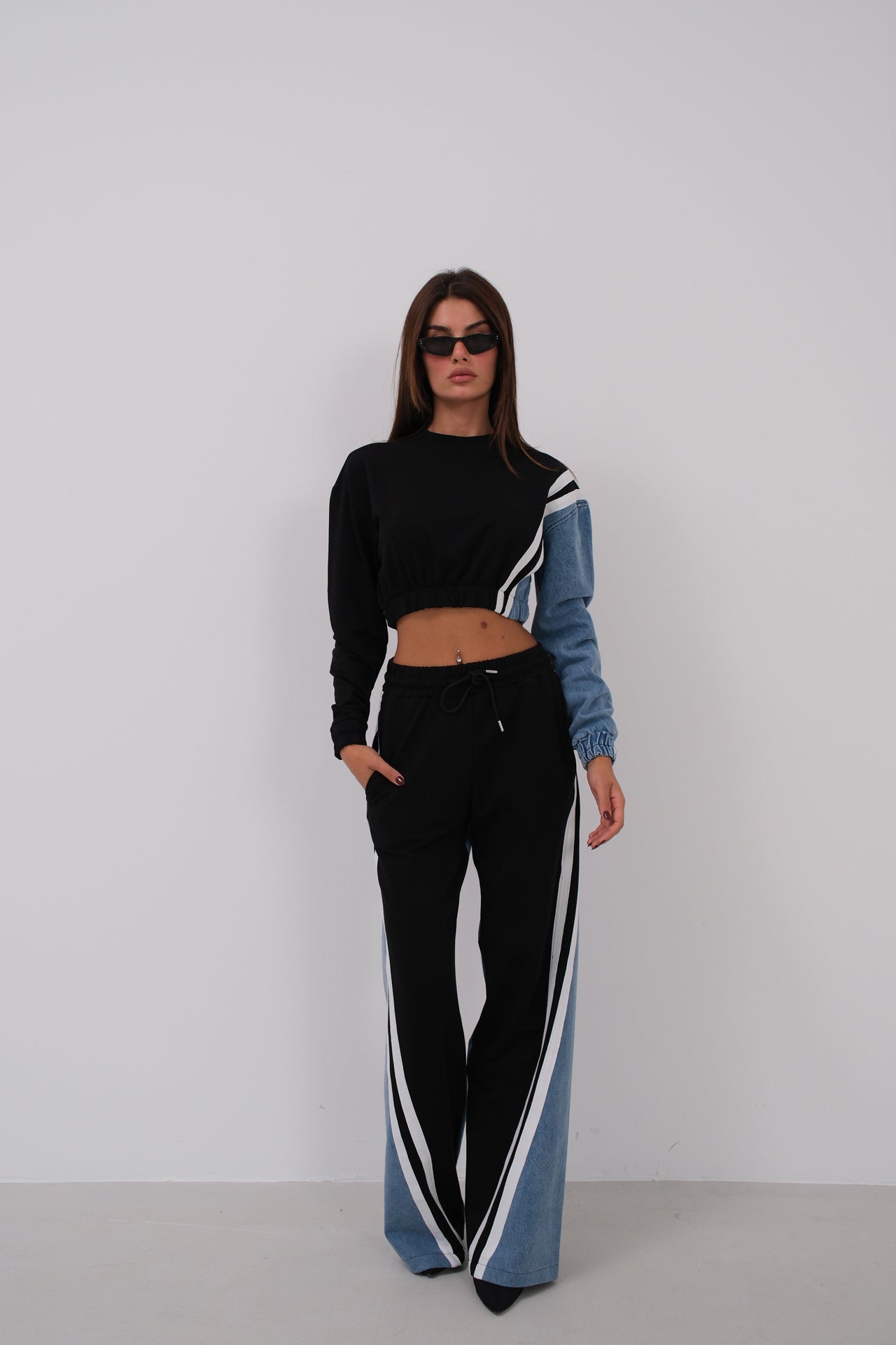 BLACK DENIM SUIT
