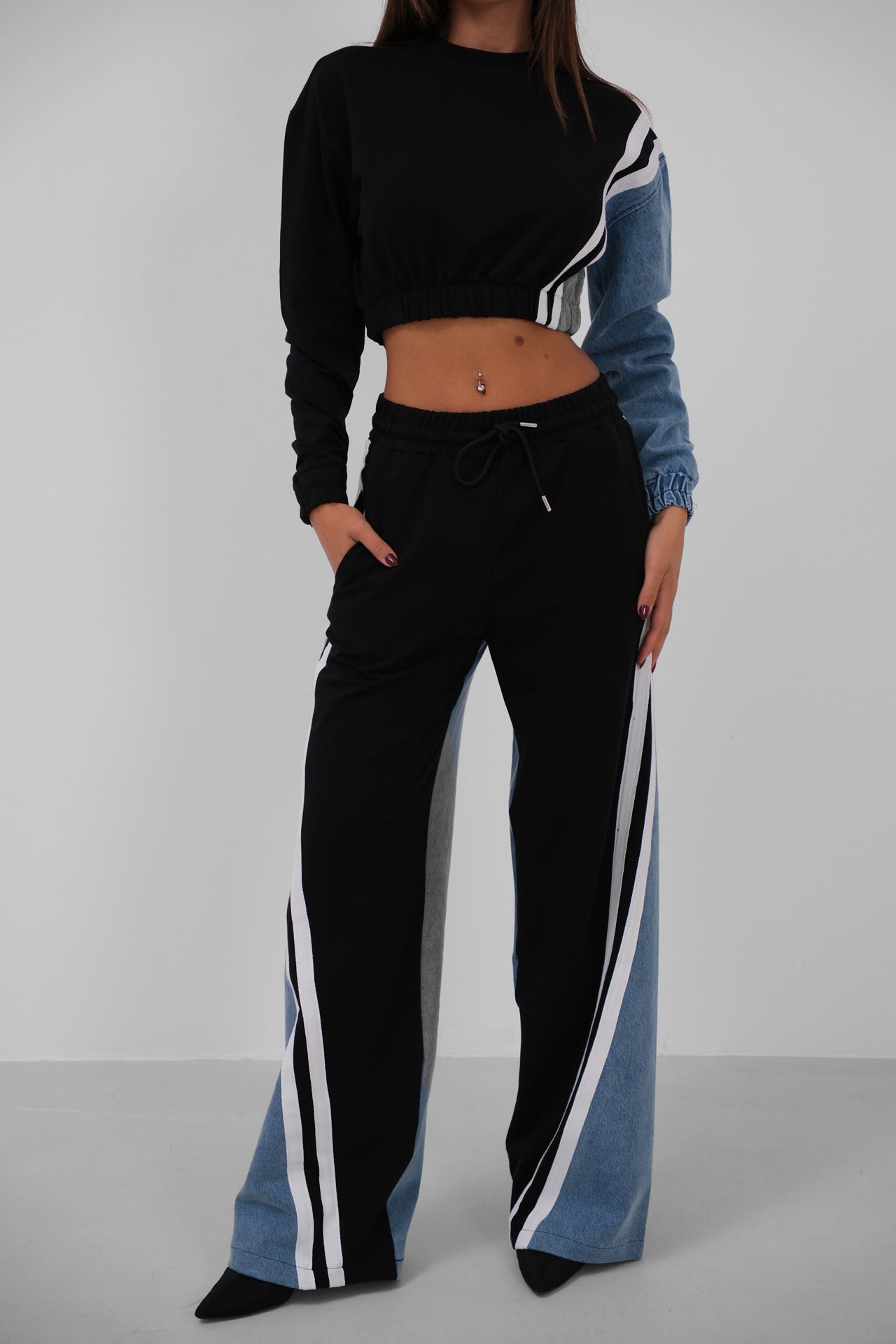 BLACK DENIM SUIT