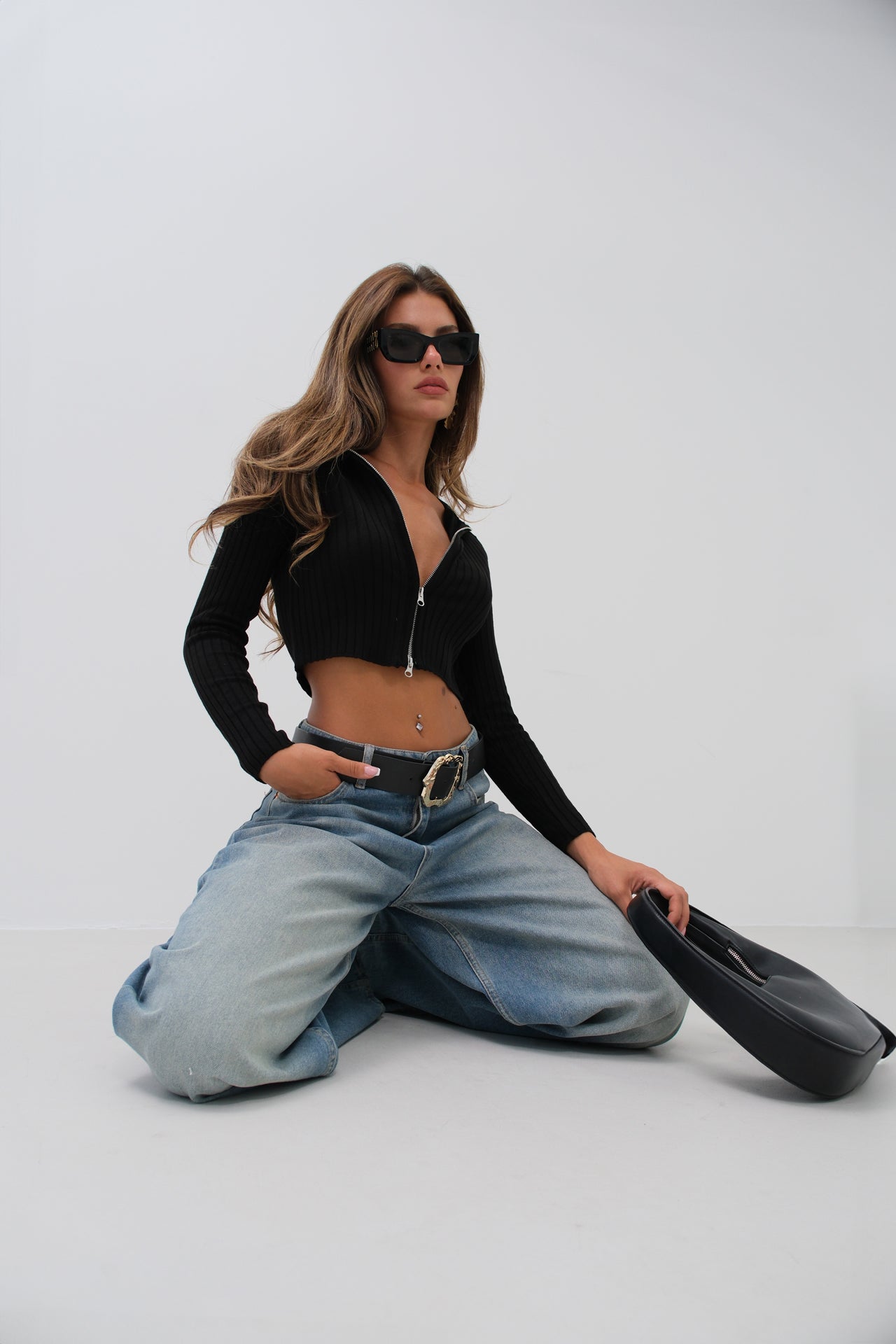 ZIP VEST (ZWART)