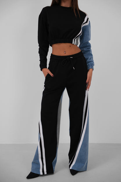 BLACK DENIM SUIT